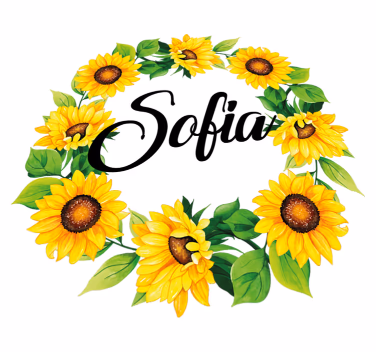Floral rug summer flower crown personalized - TenStickers