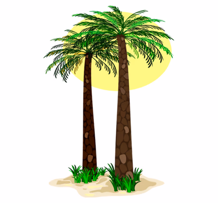 Floral rug with tropical palm trees design - TenStickers
