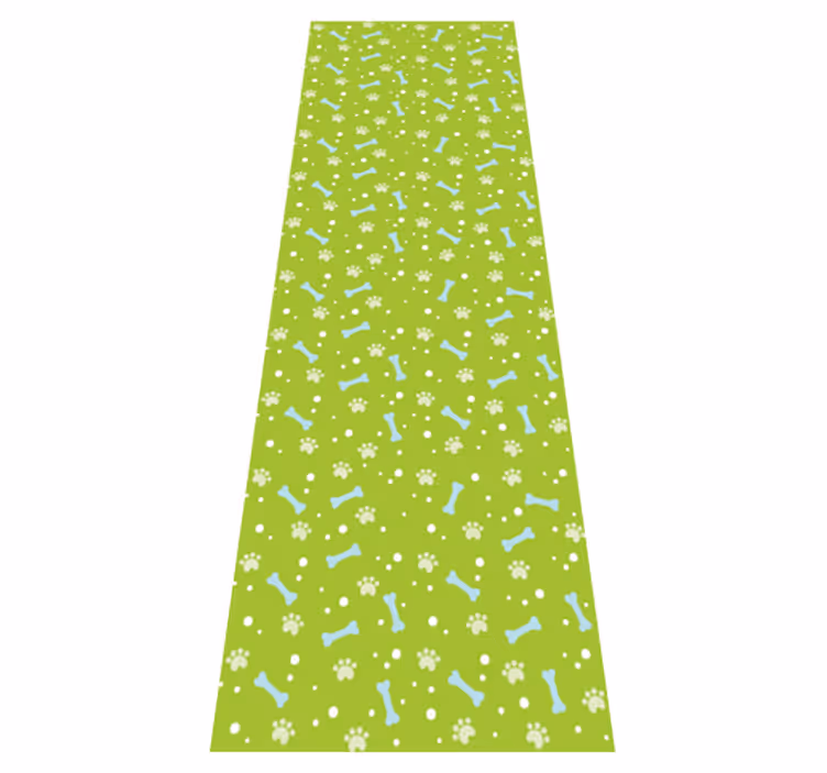 Bedroom carpet with amazing blue and green dog paws - TenStickers