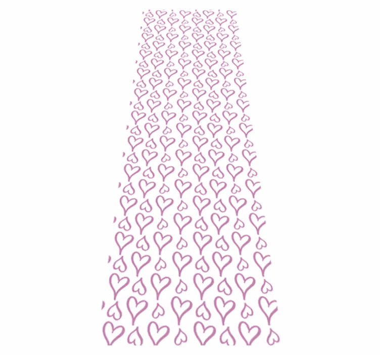 Bedroom carpet with pink heart illustrations - TenStickers