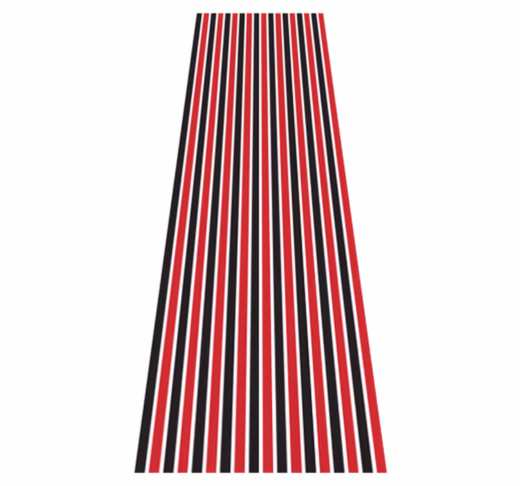 Bedroom carpet in black and red vertical stripes - TenStickers