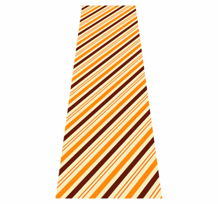 Bedroom carpet in retro orange and brown pattern - TenStickers