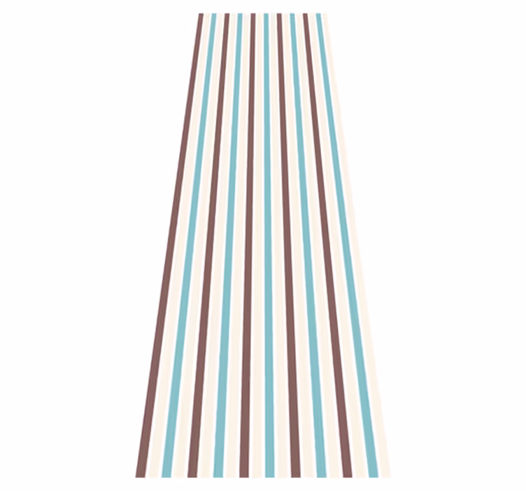 Bedroom carpet with retro blue and white design - TenStickers