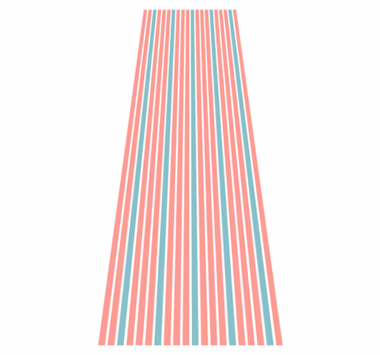 Bedroom carpet in retro blue and pink diagonal pattern - TenStickers