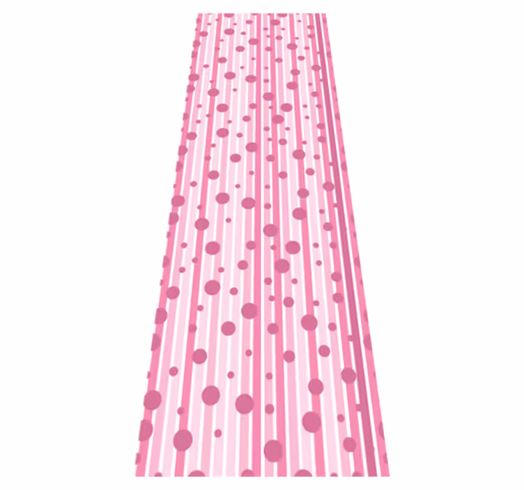 Bedroom carpet with vertical pink and white dots - TenStickers