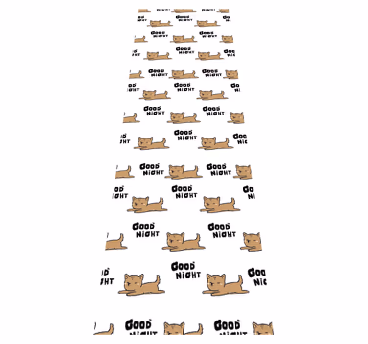 Bedroom carpet with a cute dog sleeping design - TenStickers