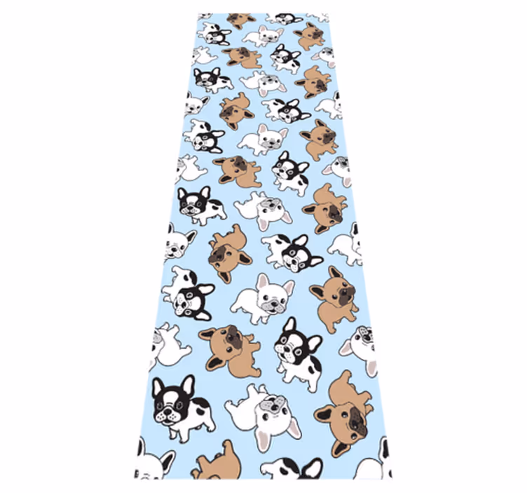 Bedroom carpet with french bulldog design - TenStickers