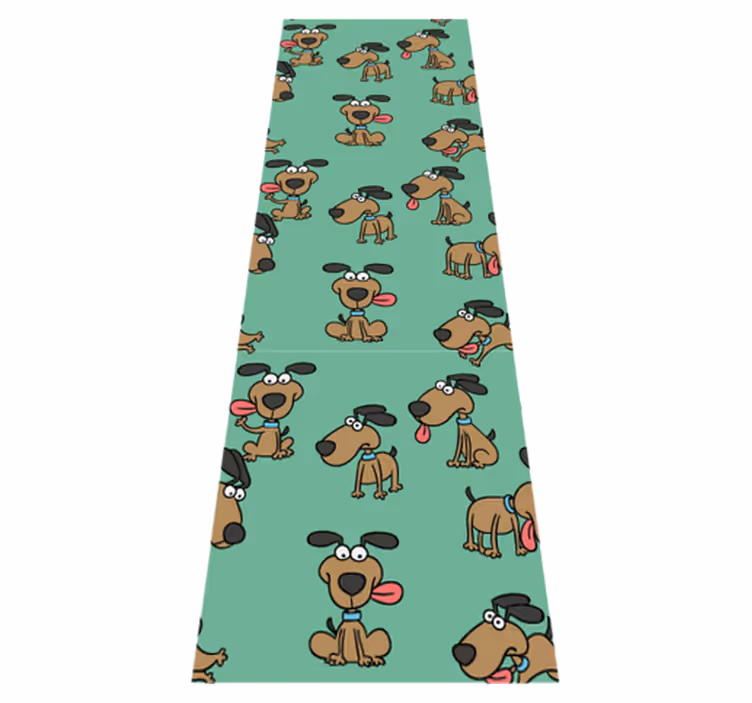 Funny dog cartoon style bedroom carpet - TenStickers
