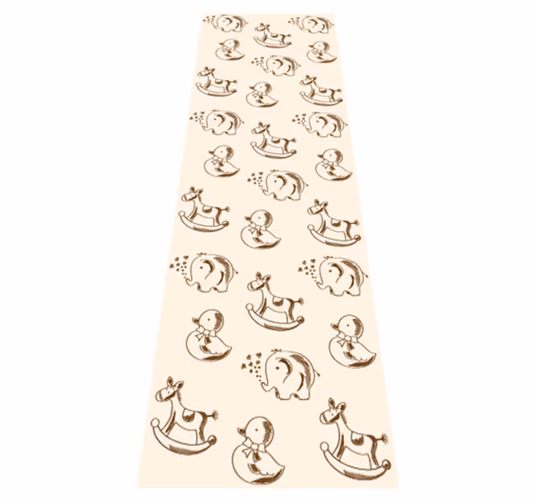 Cute design elephant duck and horse bedroom carpet - TenStickers