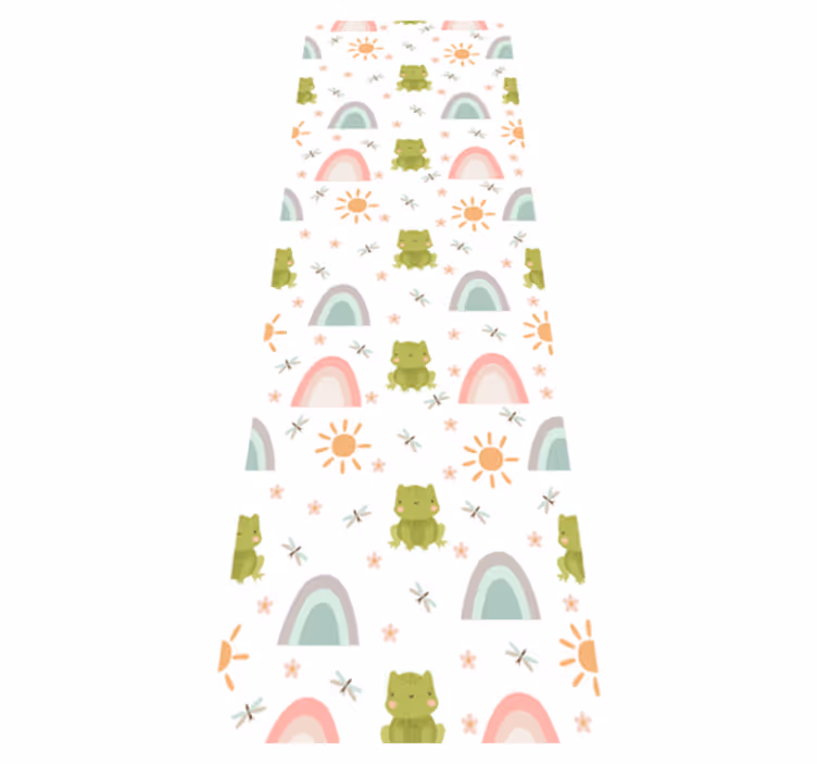 Cute design frog cartoon tropical bedroom carpet - TenStickers