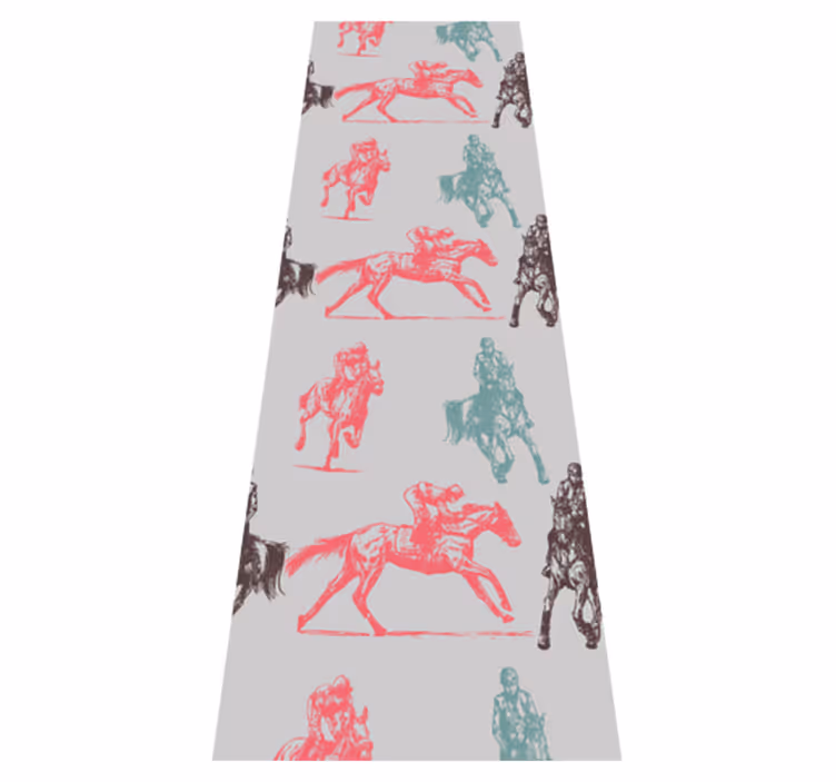 Bedroom carpet with multicolored horse design - TenStickers