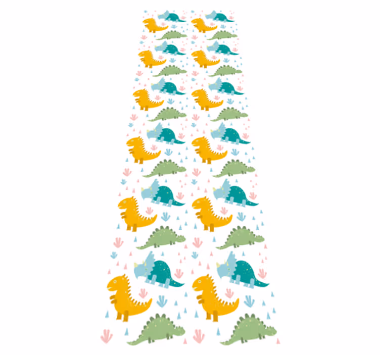 Bedroom carpet with lovely dinosaur pattern - TenStickers