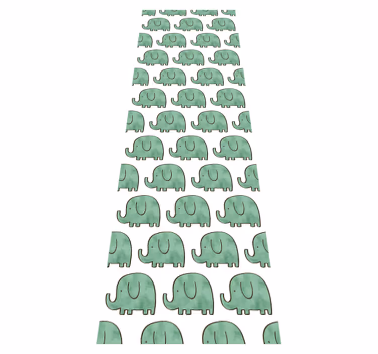 Bedroom carpet with adorable elephant pattern - TenStickers