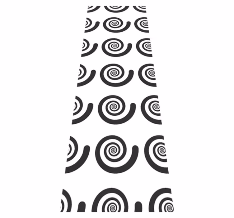 Bedroom carpet in black and white spiral design - TenStickers