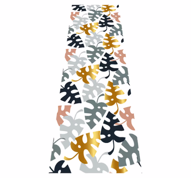 Bedroom carpet with golden and multicolor leaves - TenStickers