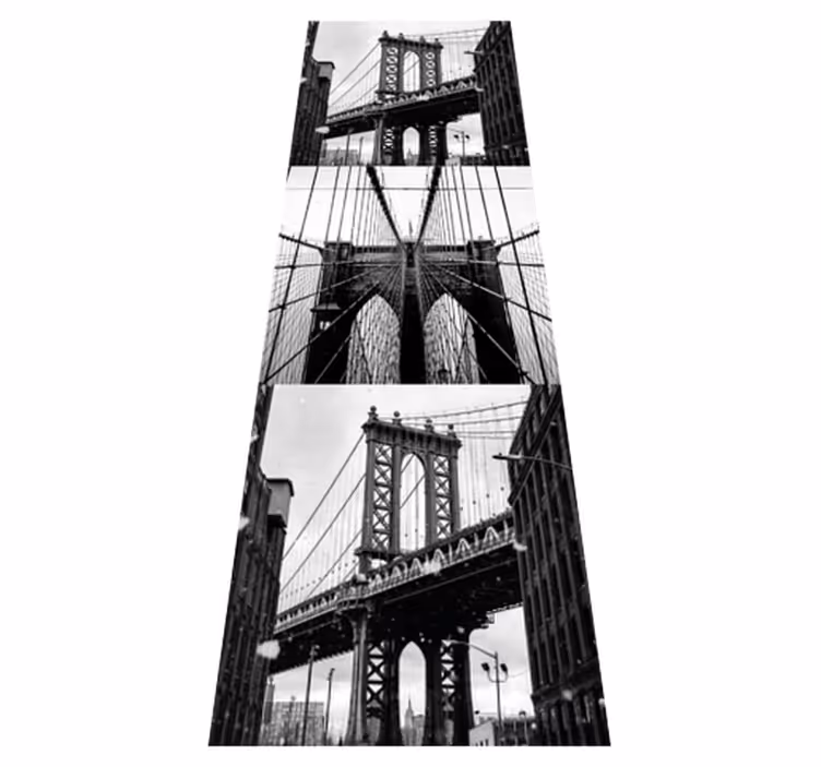Bedroom carpet brooklyn bridge collage design - TenStickers