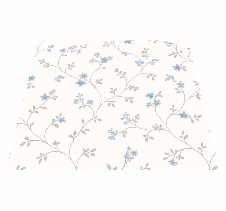 Bedroom carpet classic blue meadow trail - TenStickers