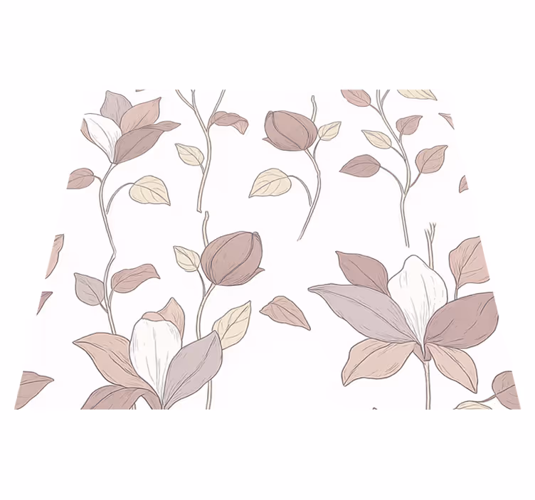 Pink floral bedroom carpet - TenStickers