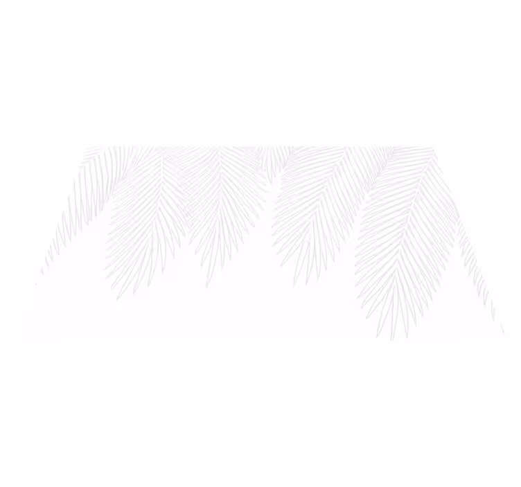 Neutral palm bedroom carpet - TenStickers