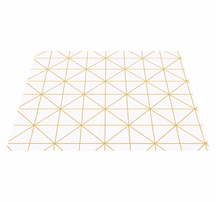 Gold geometric bedroom carpet - TenStickers