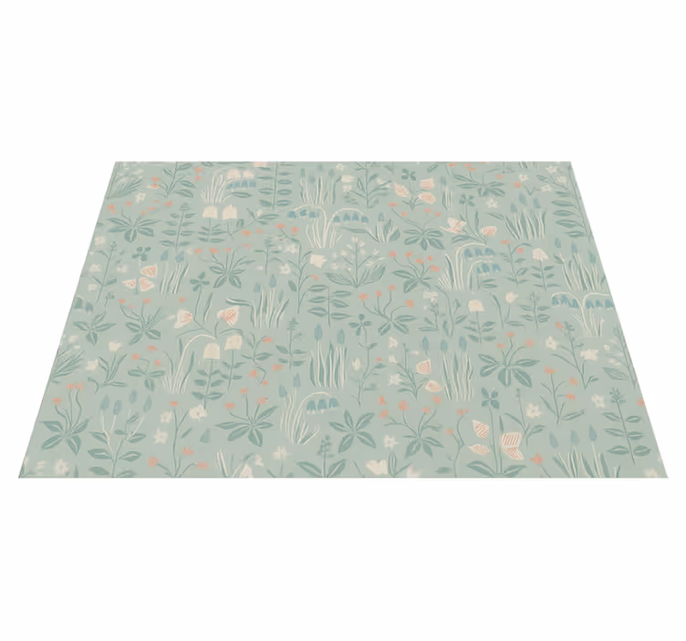 Scandi floral bedroom carpet - TenStickers