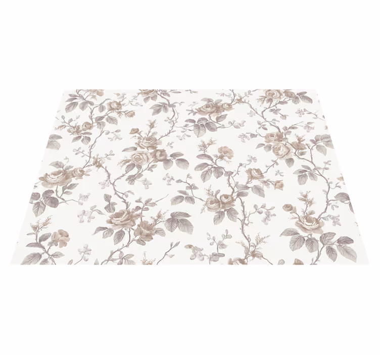 Vintage french floral bedroom carpet - TenStickers