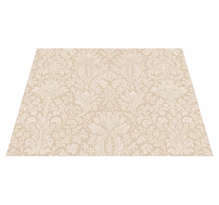 Classic beige floral bedroom carpet - TenStickers