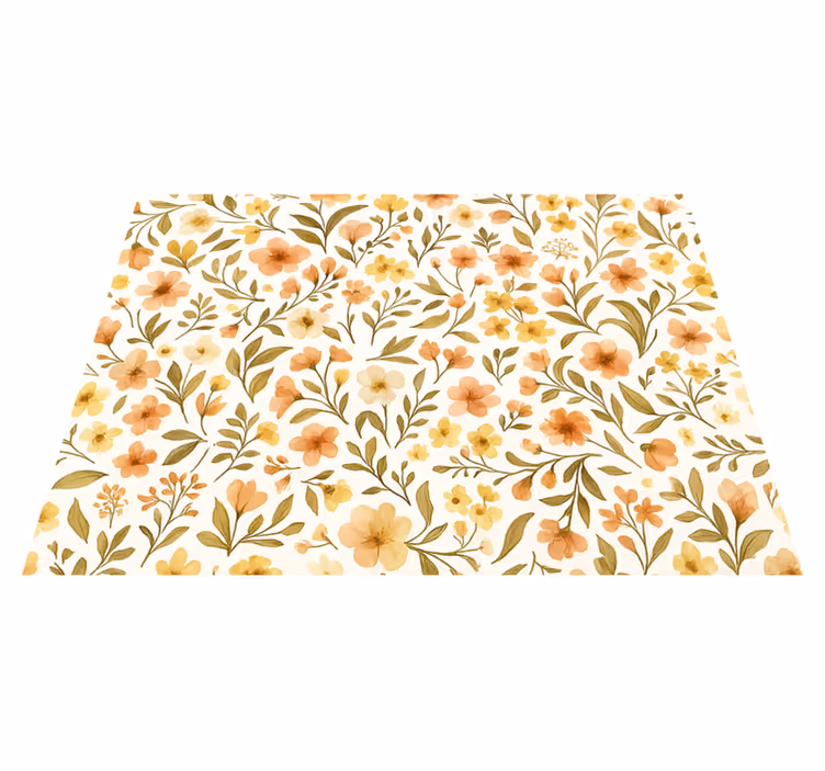 Vintage flowers floral bedroom carpet - TenStickers