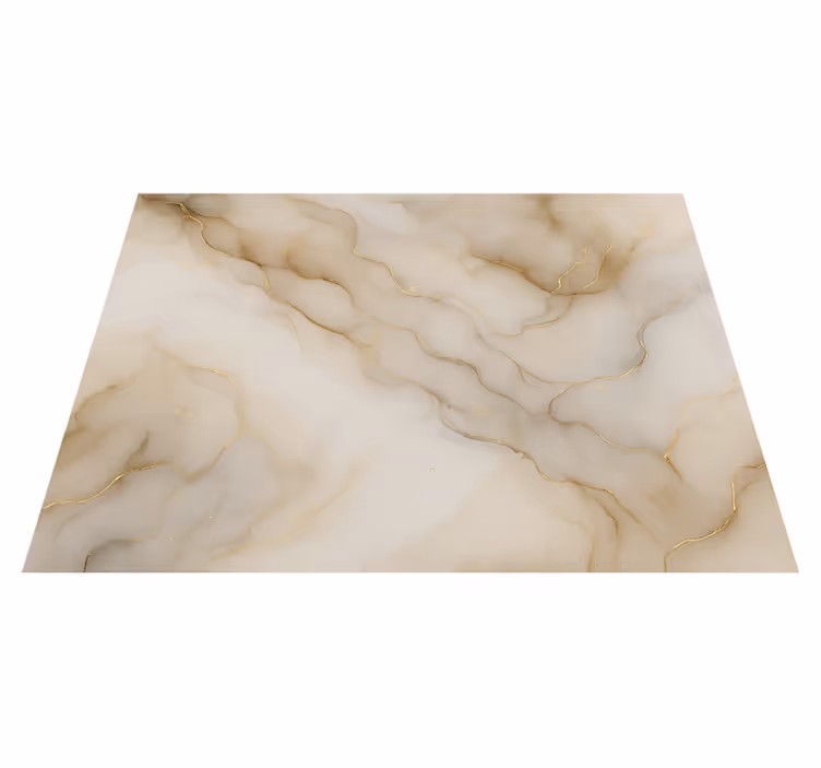Bedroom carpet in marble with gold design - TenStickers