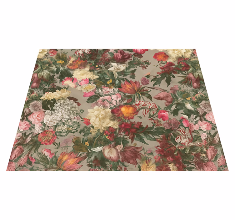 Bedroom carpet vintage floral design - TenStickers
