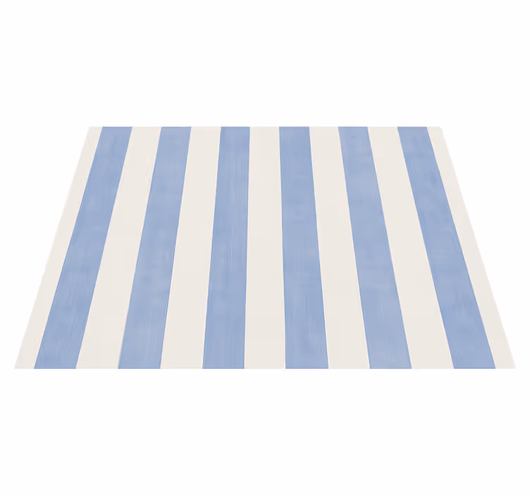 Bedroom carpet in blue and white stripes - TenStickers