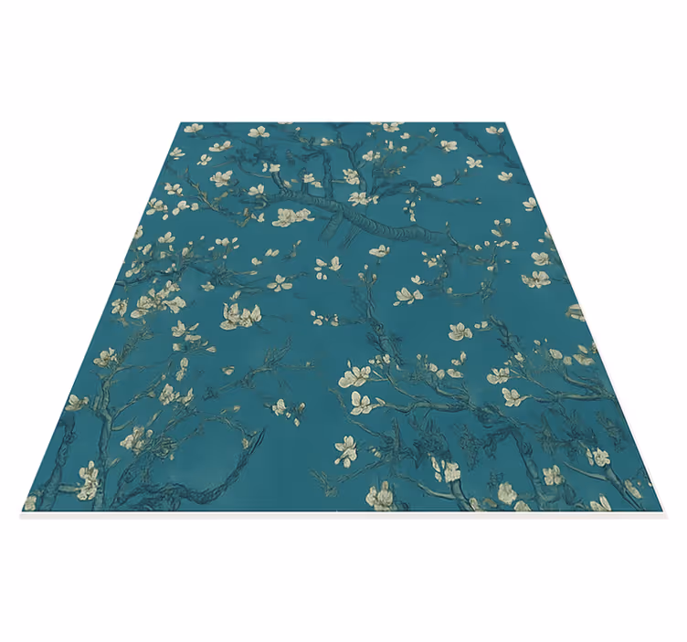 Bedroom carpet with dark blue tree design - TenStickers