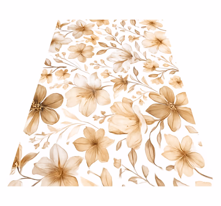 Bedroom carpet with lifelike floral design - TenStickers