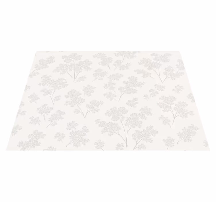 Bedroom carpet with simple white flowers - TenStickers