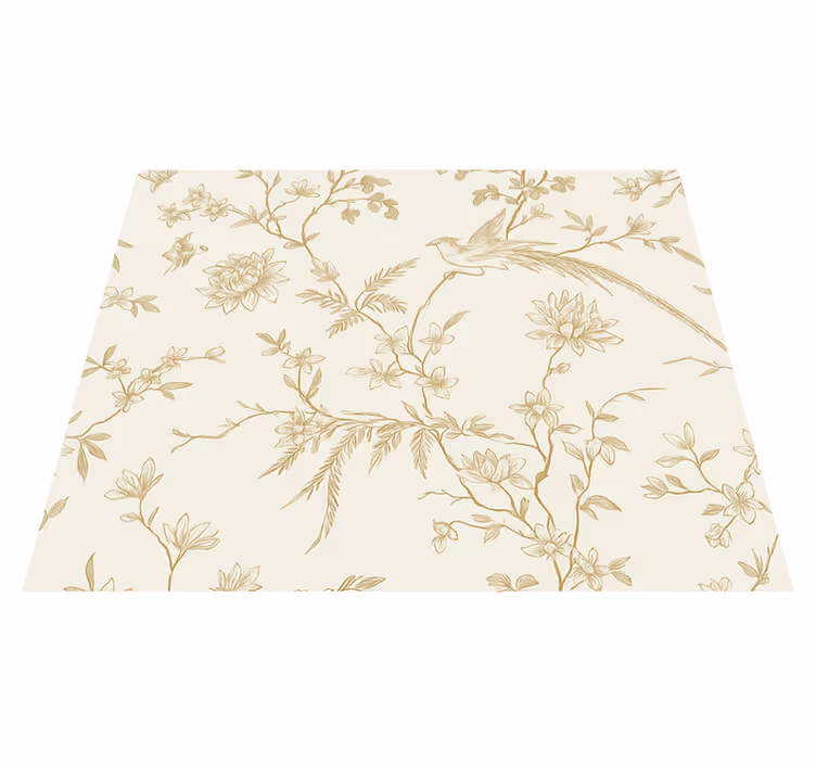 Elegant floral pattern bedroom carpet - TenStickers