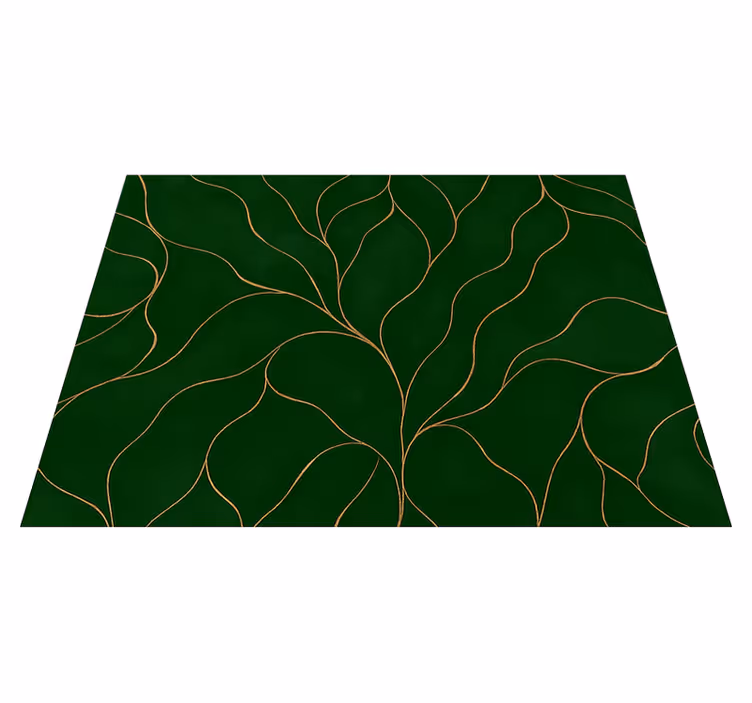 Bedroom carpet in green and gold marble texture - TenStickers