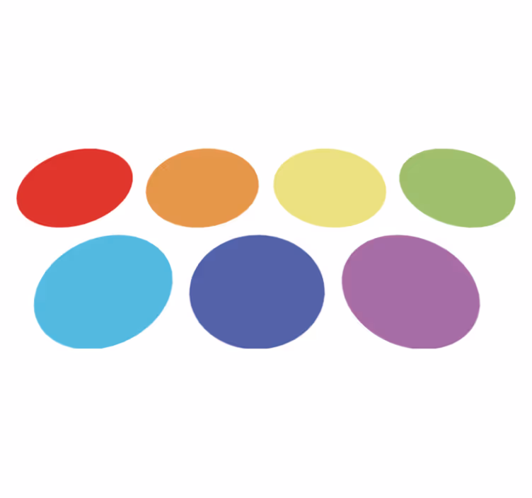 Geometric rug in vibrant large dots - TenStickers