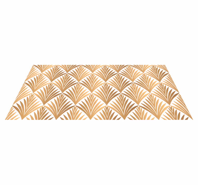 Geometric rug geometric leaf - TenStickers