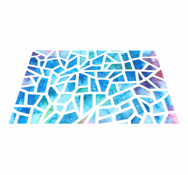 Geometric rug watercolor triangle glass mosaic - TenStickers