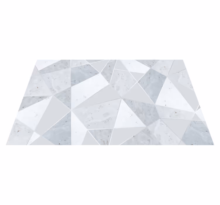 Geometric rug simple gray triangular marble - TenStickers
