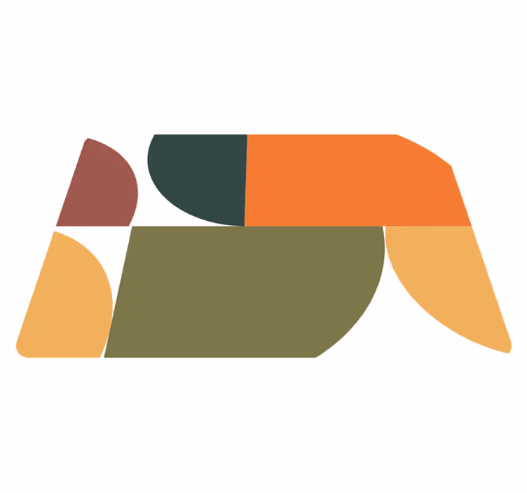Geometric rug inspired by abstract geometric art - TenStickers