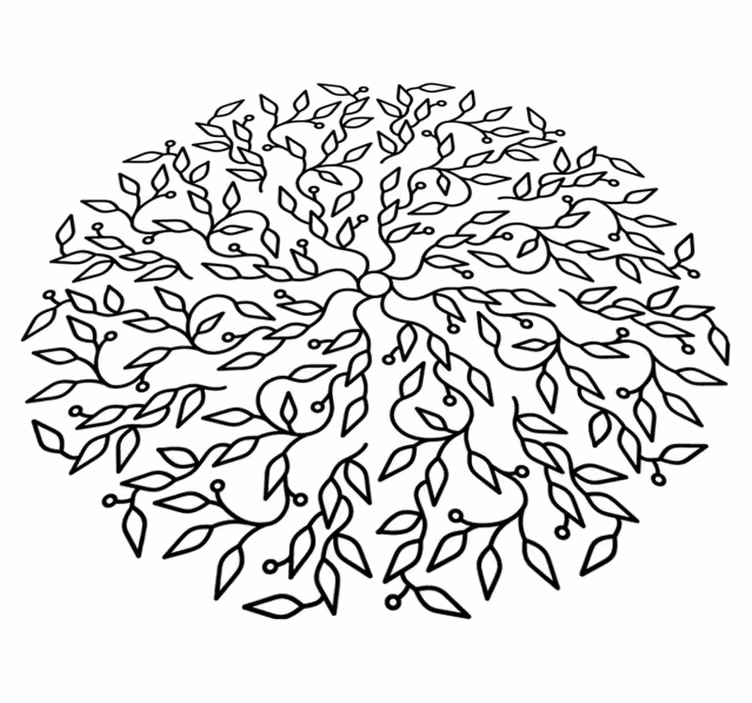 Geometric rug tree of life design - TenStickers
