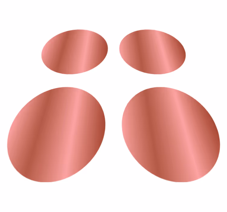 Geometric rug in rose gold polka dot - TenStickers