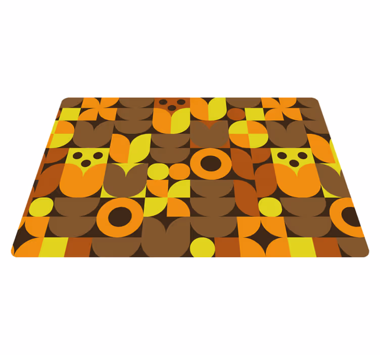 Geometric rug abstract 70s design - TenStickers