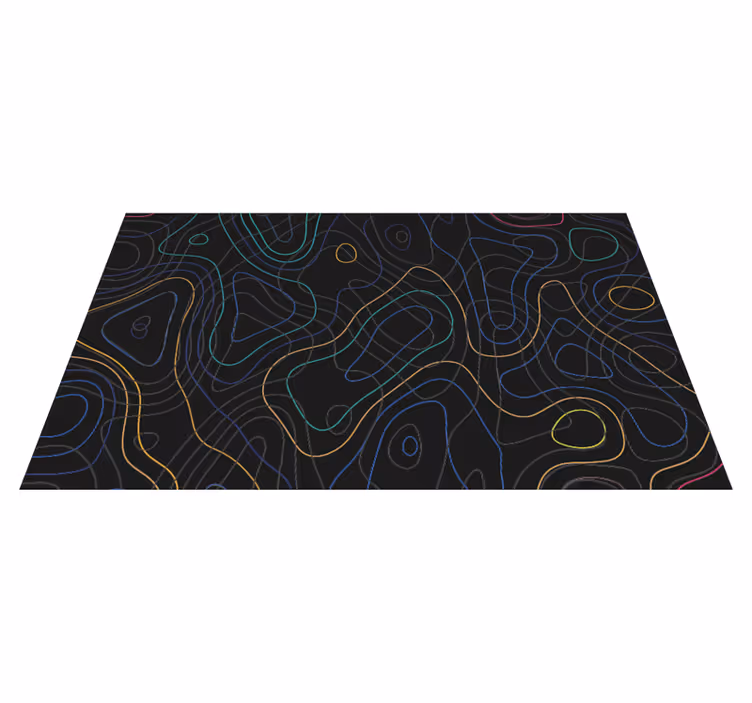 Geometric rug with multicolored shapes - TenStickers
