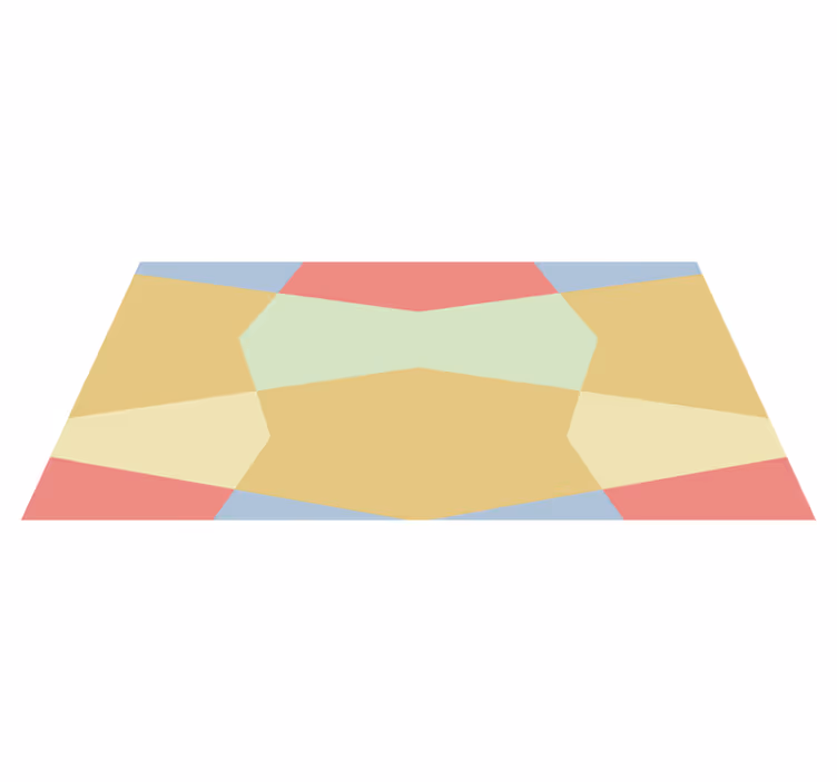 Geometric rug in pastel color blocks - TenStickers