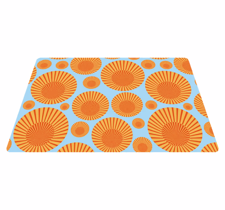 Geometric rug 70's sunshine laptop - TenStickers