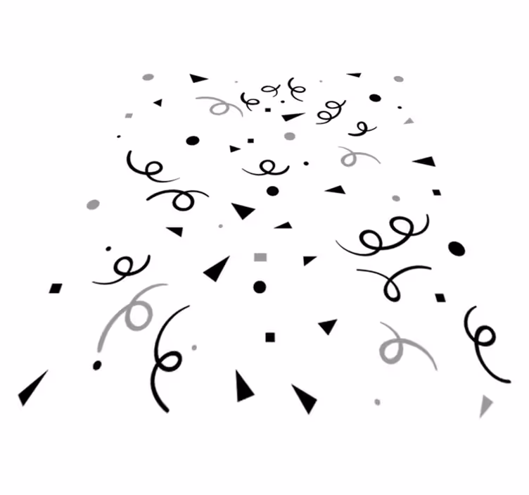 Geometric rug in black and grey confetti - TenStickers