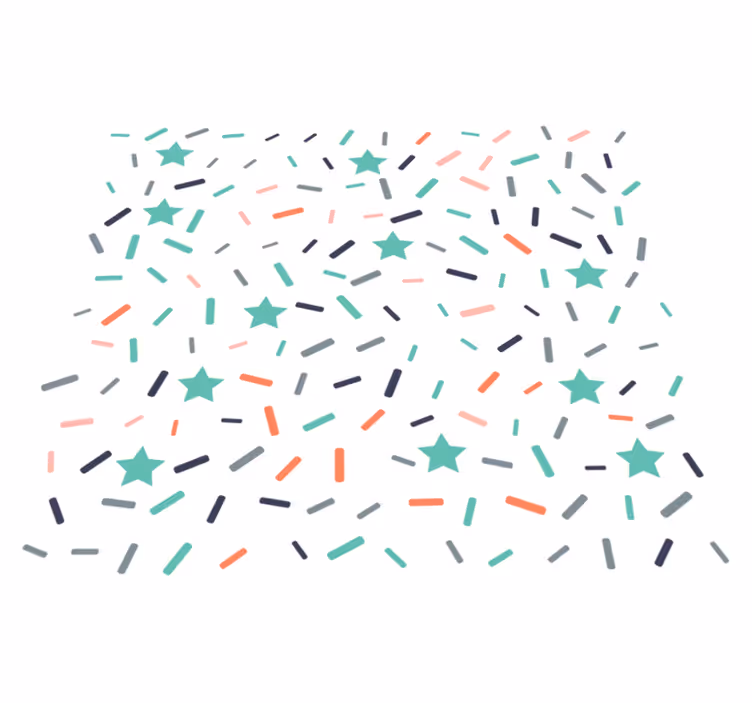 Geometric rug stars and sprinkles confetti - TenStickers