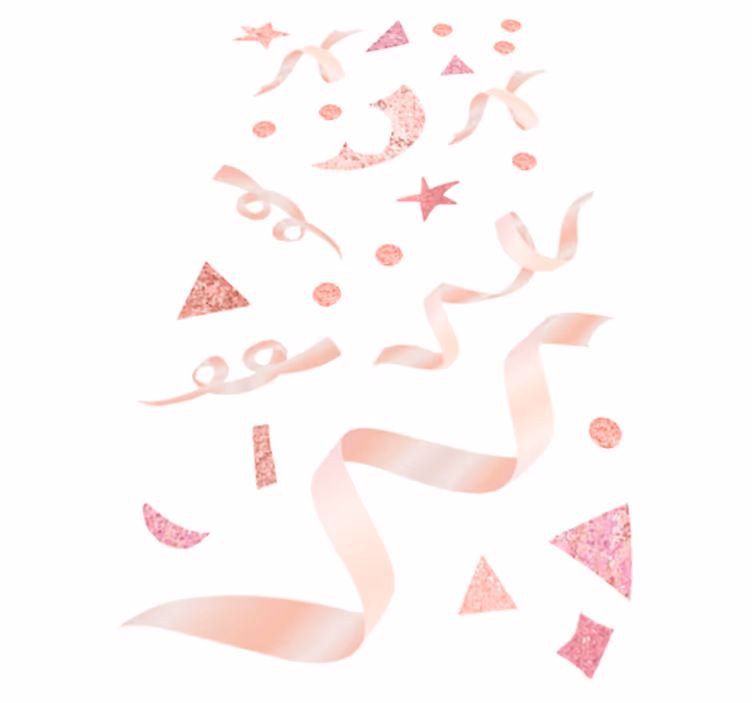 Geometric rug in light pink confetti - TenStickers